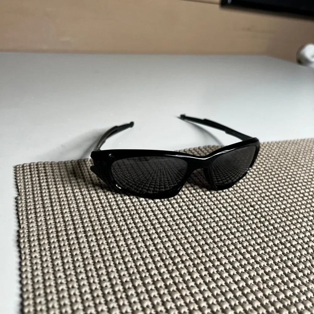 Oakley Antix Sunglasses Polished Black Grey Lens OO9157-01 Made in USA Mens